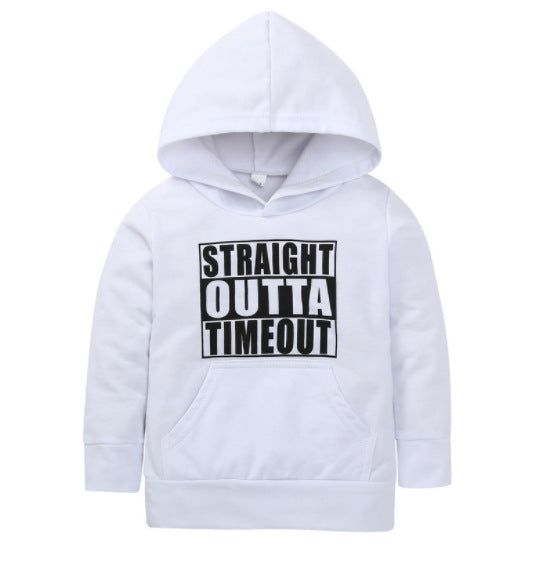 Children's Straight Outta Timeout hooded top
