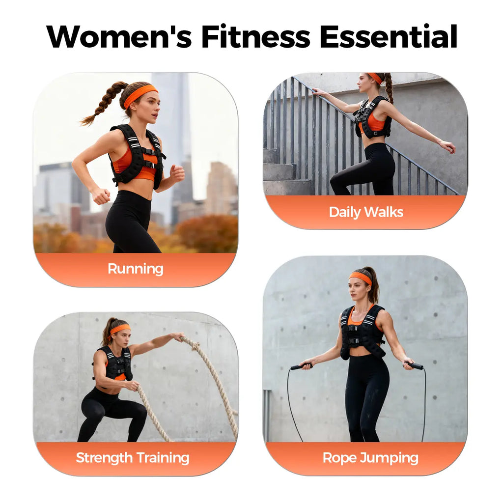 Weighted Vest for Men Women 6Lbs/8Lbs/12Lbs/16Lbs/20Lbs/25Lbs/30Lbs Weights Strength Training Running Rucking Design with Detachable Phone Pouch Reflective Stripes Adjustable Straps Enhances Home Workouts Motivational Walking Adjustable