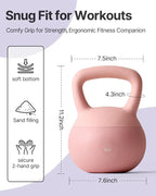 Soft Kettlebell with Handle,Soft Sided Kettlebell,Fitness Soft Kettlebells,Anti-Slip Grip, Wide-Grip Handle,Neoprene Material,Home Workout Kettlebell Weights for Strength Training,Kettlebells Set Strength and Safety Guaranteed, Beginner Gear