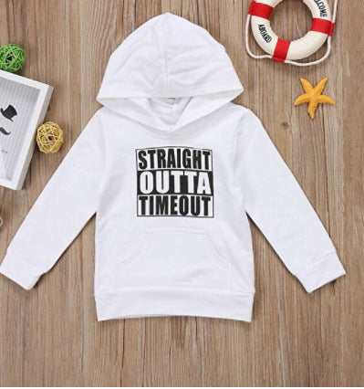 Children's Straight Outta Timeout hooded top