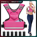 【Springstatements】Bagail Adjustable Weighted Vest 4-10Lb 12-18Lb 20-32Lb Rucking Vest for Women & Men with 6 Weights & Large Pocket Ideal for Home Workouts Running Walking Strength Training Muscle Exercise Equipment