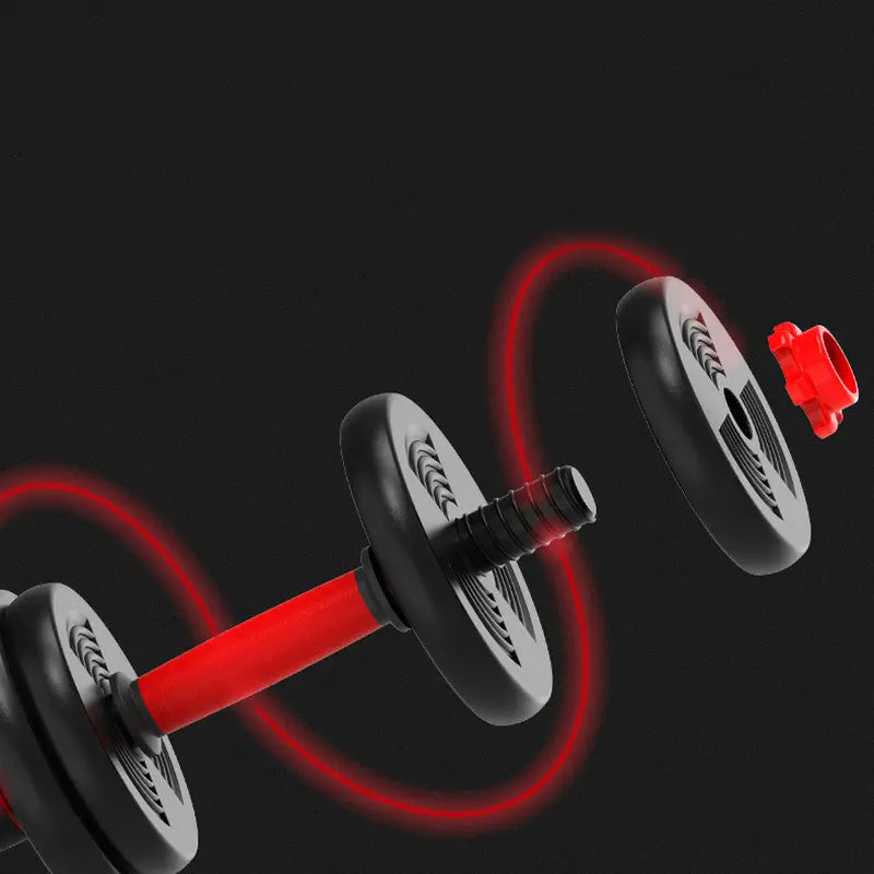44Lbs Adjustable 2-In-1 Dumbbell Convertible Barbell & Dumbbell Quick-Change Weight System Ideal for Fitness Home Gym