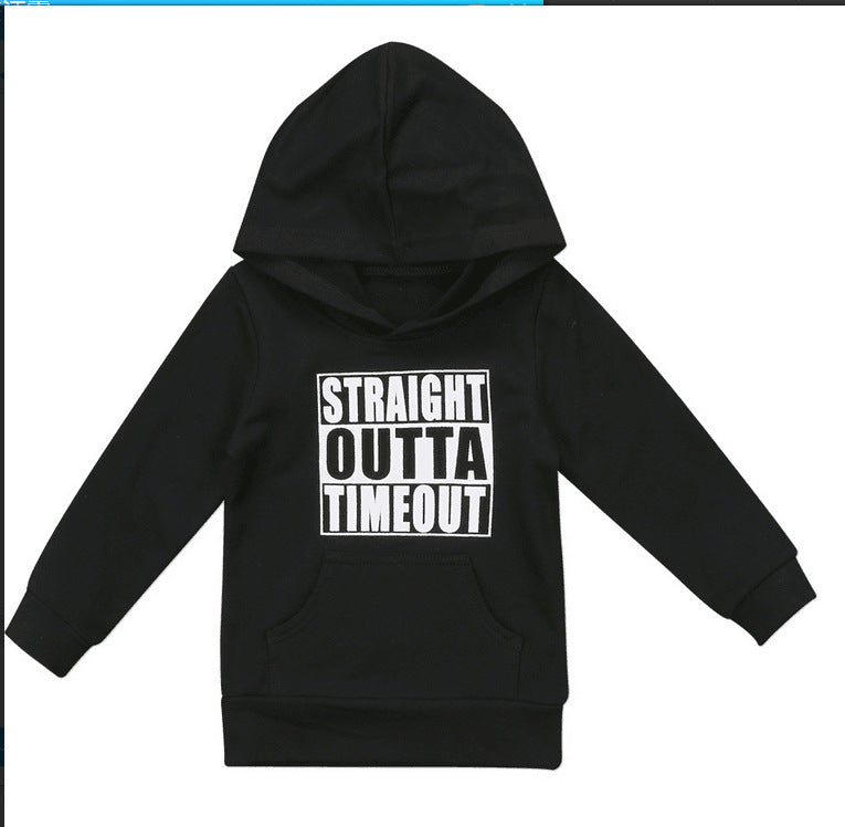 Children's Straight Outta Timeout hooded top
