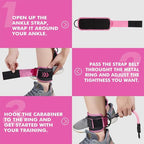 Ankle Resistance Bands W/ Padded Cuffs – Adjustable Glute & Leg Bands for Booty Kickbacks, Home/Gym/Outdoor Calisthenics + Women’S Gift Gluteal Thigh Hip Training