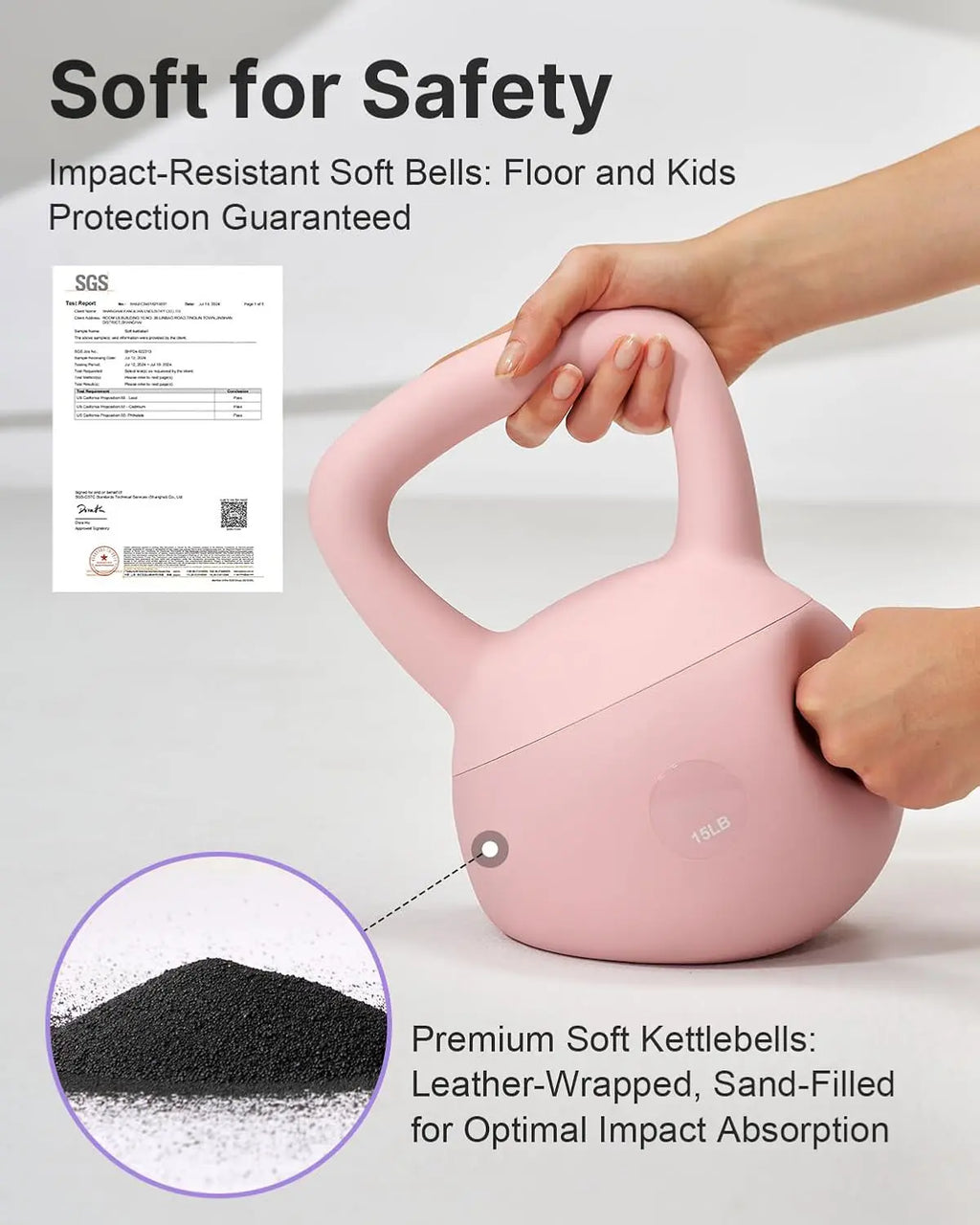 Soft Kettlebell with Handle,Soft Sided Kettlebell,Fitness Soft Kettlebells,Anti-Slip Grip, Wide-Grip Handle,Neoprene Material,Home Workout Kettlebell Weights for Strength Training,Kettlebells Set Strength and Safety Guaranteed, Beginner Gear