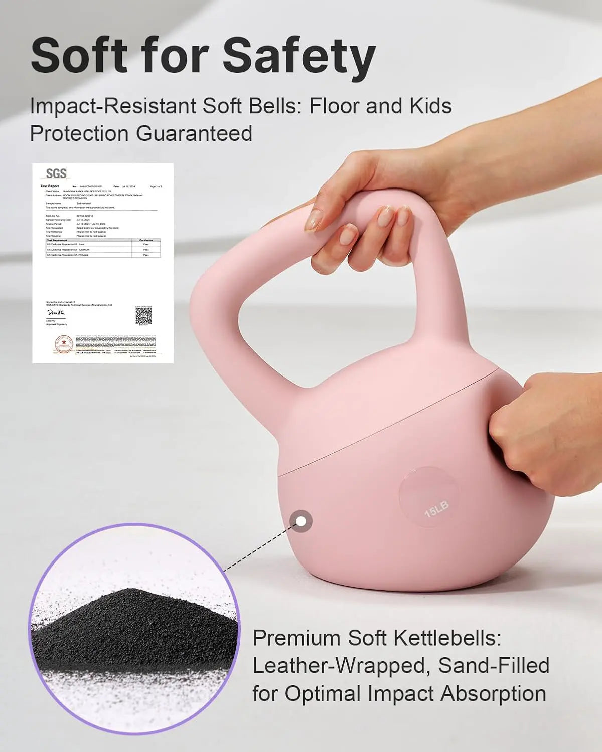 Soft Kettlebell with Handle,Soft Sided Kettlebell,Fitness Soft Kettlebells,Anti-Slip Grip, Wide-Grip Handle,Neoprene Material,Home Workout Kettlebell Weights for Strength Training,Kettlebells Set Strength and Safety Guaranteed, Beginner Gear