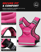 【Springstatements】Bagail Adjustable Weighted Vest 4-10Lb 12-18Lb 20-32Lb Rucking Vest for Women & Men with 6 Weights & Large Pocket Ideal for Home Workouts Running Walking Strength Training Muscle Exercise Equipment