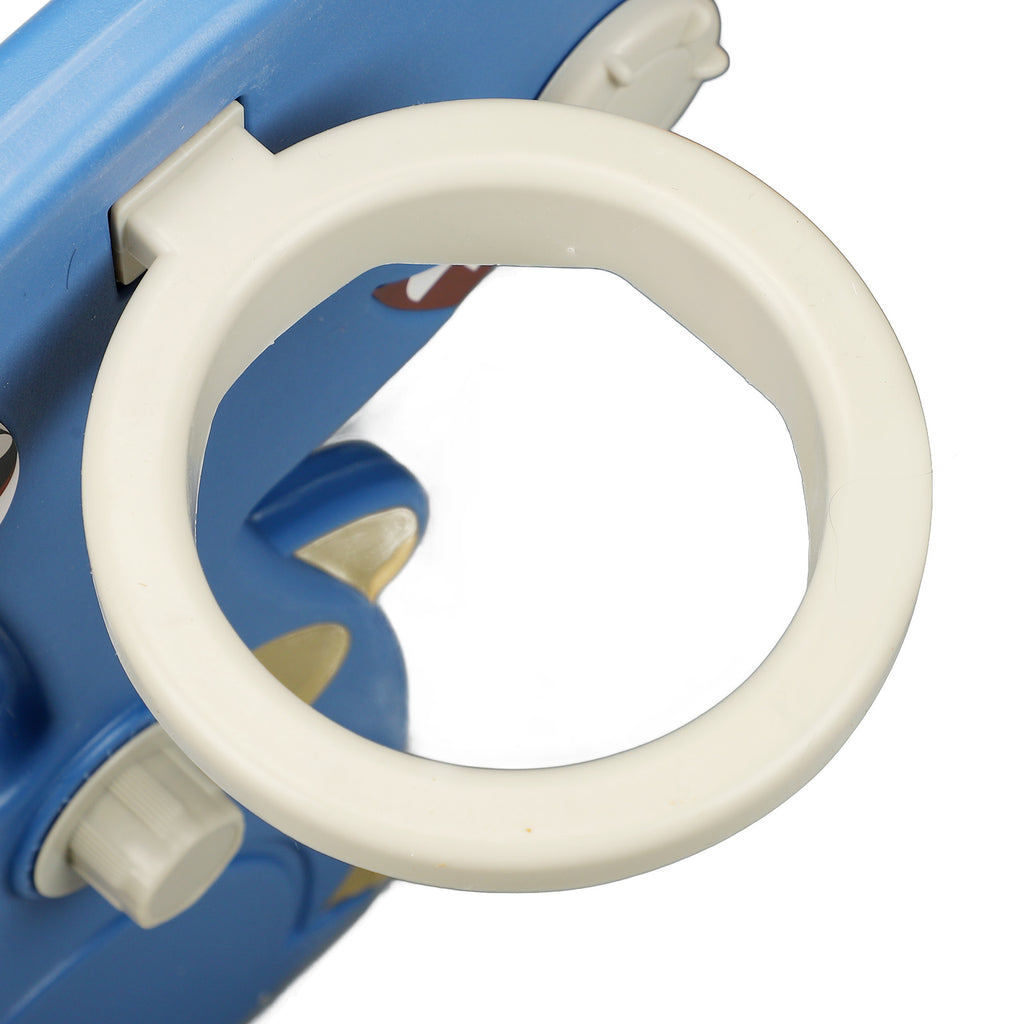 Toddler Indoor Slide For 0 To 3 Years Old Easy Assembly Dinosaur Shape Foldable Slide With Basketball Hoop Stairs Blue