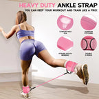 Ankle Resistance Bands W/ Padded Cuffs – Adjustable Glute & Leg Bands for Booty Kickbacks, Home/Gym/Outdoor Calisthenics + Women’S Gift Gluteal Thigh Hip Training