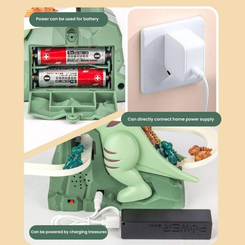 Race Track Toy With 3 Dinosaurs Tracks