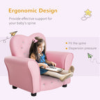 Toddler Sofa, Princess Couch Furniture With Diamond Decoration For Preschool Child, Pink