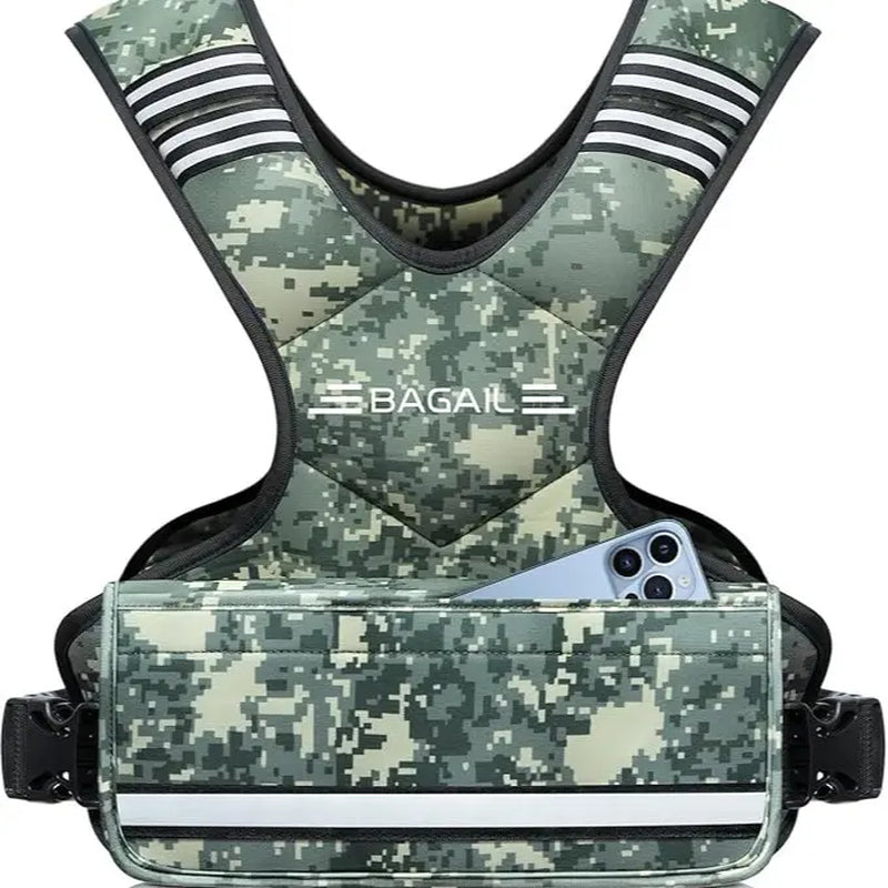 【Springstatements】Bagail Adjustable Weighted Vest 4-10Lb 12-18Lb 20-32Lb Rucking Vest for Women & Men with 6 Weights & Large Pocket Ideal for Home Workouts Running Walking Strength Training Muscle Exercise Equipment