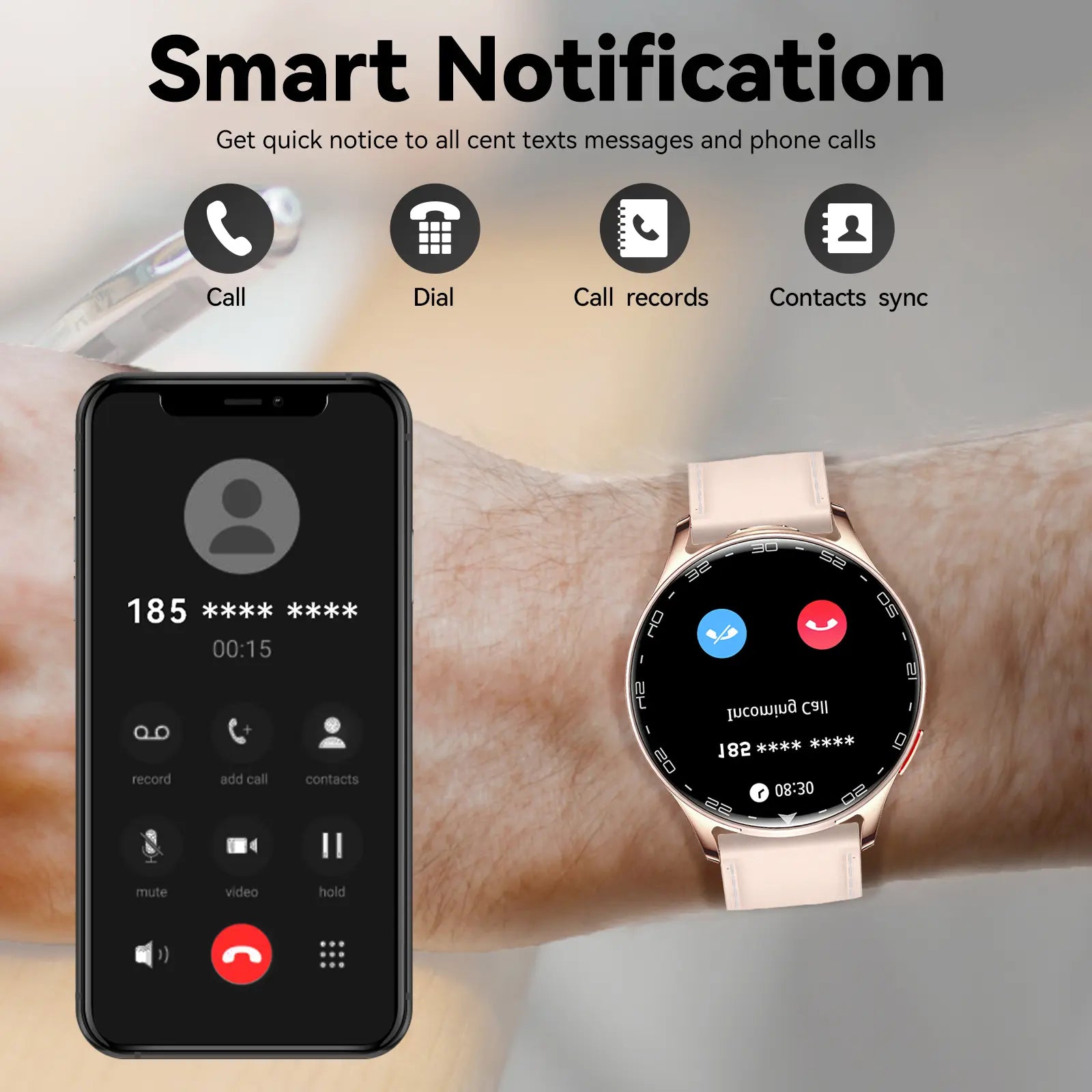 Multifunctional Smart Watches for Women Men with Earbuds & Shell Strap, Wirelss Calls(Answer&Make), 1.39'' HD Screen Smartwatch with IP67 Waterproof Muisc Player Magenatic Charging for Ios Android Smartphones for Holiday Gifts