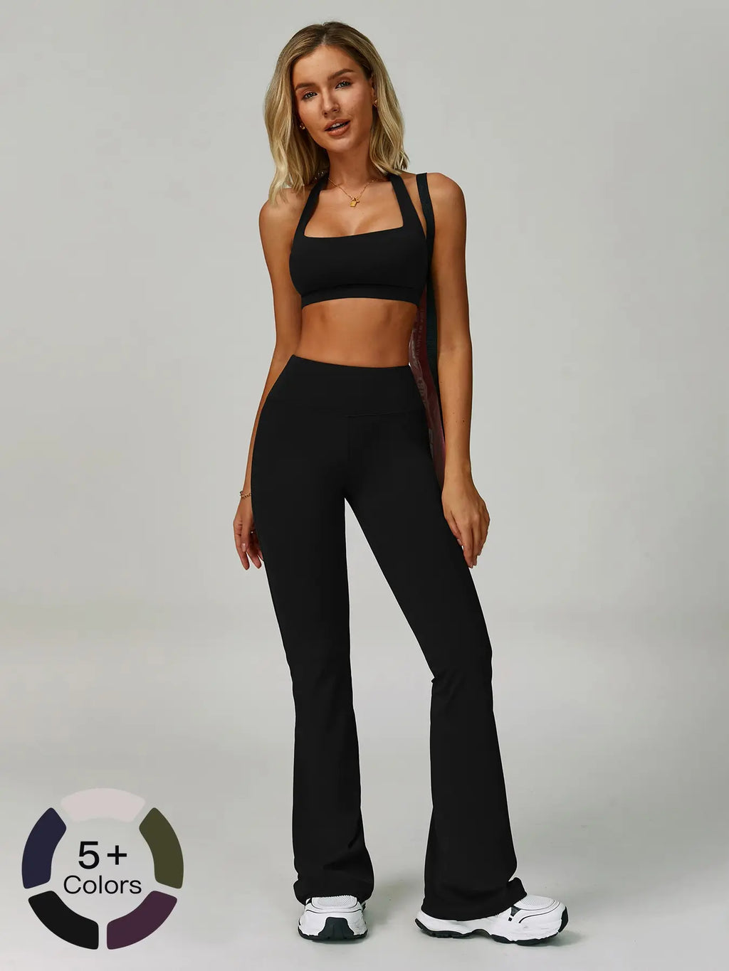 Cloud Sensory Backless Yoga Set, Halter Neck Tight Fit Quick-Dry Fitness Clothes, High-Strength Sports Wear for Women, Gym Exercise Activewear, Yoga Gym Outfits, Yoga Workout Activewear