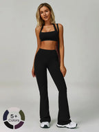 Cloud Sensory Backless Yoga Set, Halter Neck Tight Fit Quick-Dry Fitness Clothes, High-Strength Sports Wear for Women, Gym Exercise Activewear, Yoga Gym Outfits, Yoga Workout Activewear