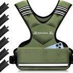 【Springstatements】Bagail Adjustable Weighted Vest 4-10Lb 12-18Lb 20-32Lb Rucking Vest for Women & Men with 6 Weights & Large Pocket Ideal for Home Workouts Running Walking Strength Training Muscle Exercise Equipment