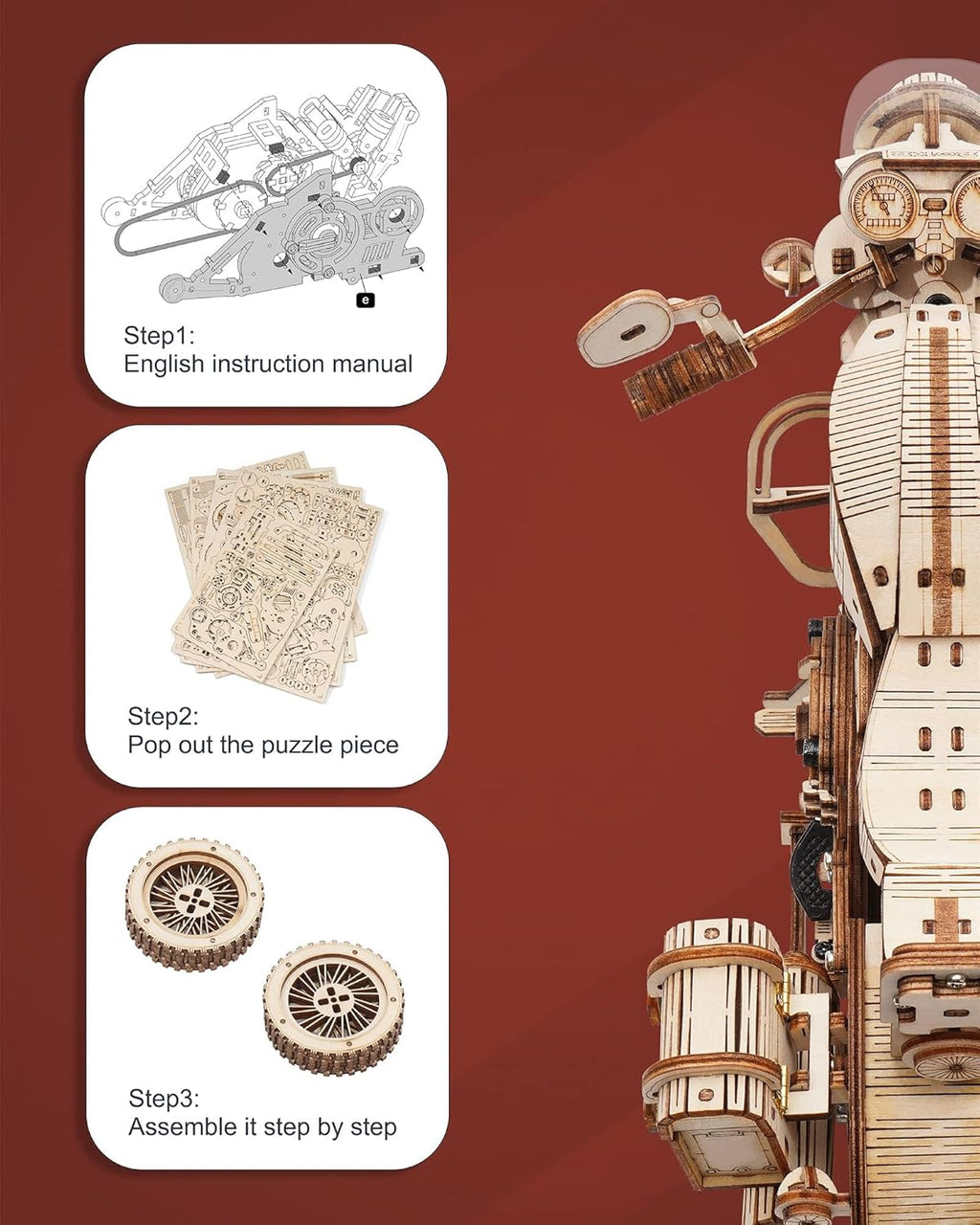 420 Piece Building Block Kit For DIY Wooden Models For Children